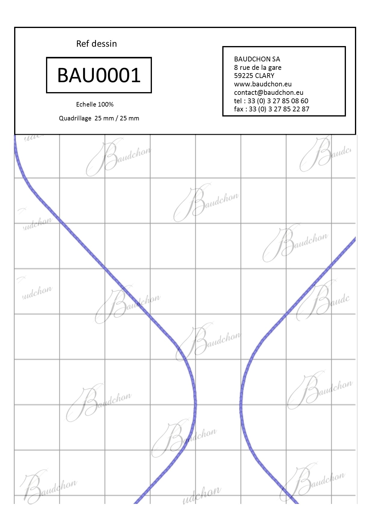 Dessin de matelassage BAU0001